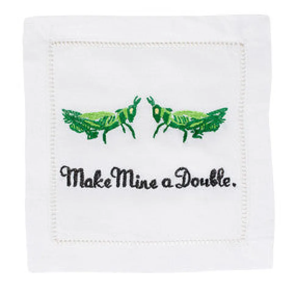Make Mine A Double Cocktail Napkins, Set of 4