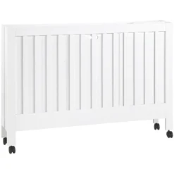 Maki Portable Folding Crib with Toddler Bed Conversion Kit in White