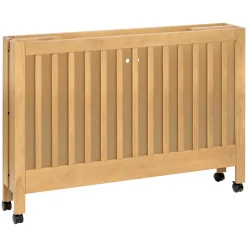 Maki Portable Folding Crib with Toddler Bed Conversion Kit in Honey