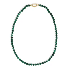 Malachite Knotted Gemstone Strand
