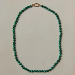 Malachite Knotted Gemstone Strand