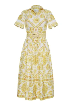 Malena Dress in Mystic Yellow