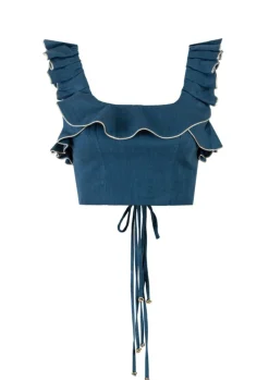 Malika Bustier Top in Blue