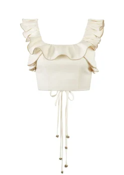Malika Bustier Top in Ivory