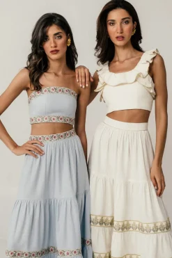 Malika Bustier Top in Ivory