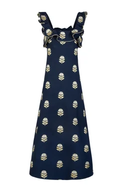 Malika Dress in Navy