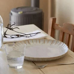 Mallorca Collection Dinner Plates in Sand Beige, Set of 6