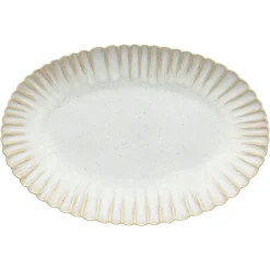Mallorca Collection Oval Platter 16" in Sand Beige