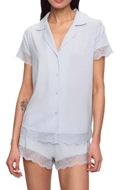 Malou Short PJ Set in Ice Blue