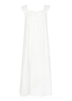 Mandi White Cotton Nightgown