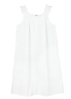 Mandi White Cotton Nightgown