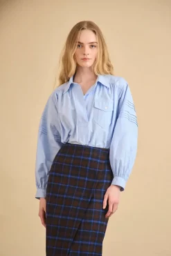 Manor Wrap Skirt in Aspen Plaid