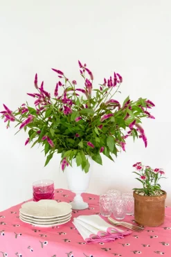 Manzanilla Rectangular Tablecloth in Bougainvillea