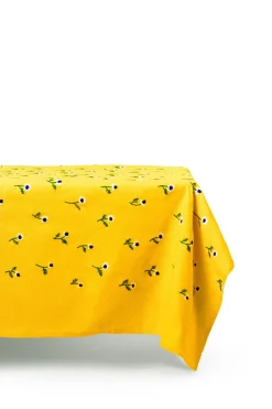 Manzanilla Rectangular Tablecloth in Mustard