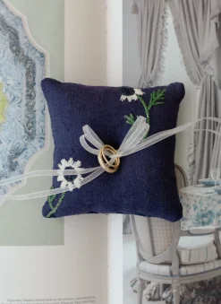 Manzanilla Ring Pillow in Navy