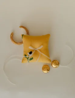Manzanilla Ring Pillow in Mustard