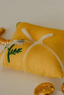 Manzanilla Ring Pillow in Mustard