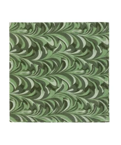 Marble Linen Napkin in Green