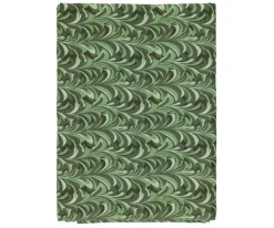 Marble Linen Tablecloth in Green