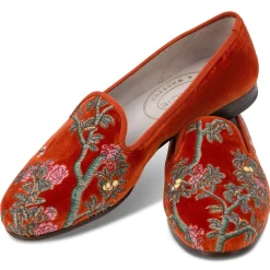 Marble Shimmer Rust Velvet Slipper