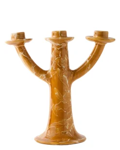 Marbled Candelabra in Terracotta