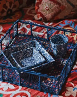 Marbled Ceramic Tumbler in Blue