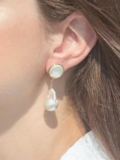 Maren Earrings in White
