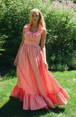 Margot Dress in Red Gingham