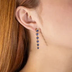 Marguerite Blue Sapphire Earrings