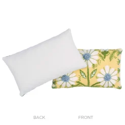 Marguerite Embroidery Pillow in Buttercup