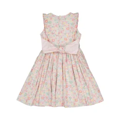 Marguerite Floral Pink Frilled Sleeveless Smocked Dress