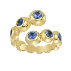 Marguerite Wrap Ring in Blue Sapphire