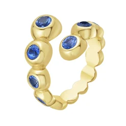 Marguerite Wrap Ring in Blue Sapphire