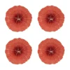 Maria Flor Fruit Plate Hollyhock, Set of 4