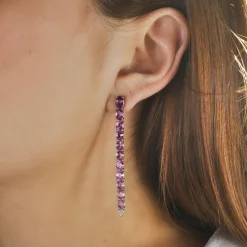 Marian Pink Sapphire Drop Earrings