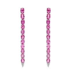Marian Pink Sapphire Drop Earrings
