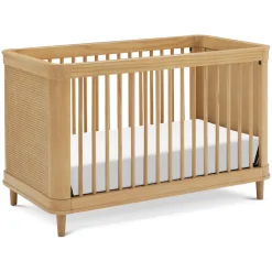 Marin with Cane 3-in-1 Convertible Crib in Honey & Honey Cane
