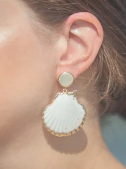 Marina Earrings in White