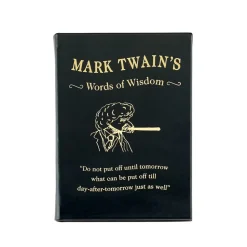 Mark Twain's Words of Wisdom in Bonded Leather