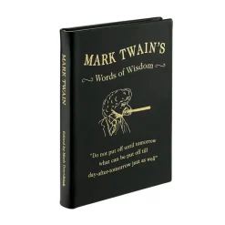 Mark Twain's Words of Wisdom in Bonded Leather