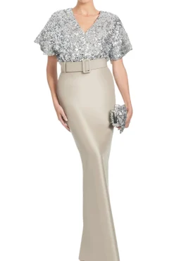 Marlene Gown in Silver/Pewter