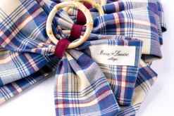 Marseille Indigo Plaid Napkin Rings in Blue, Set of 4