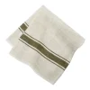 Marseille Napkins in Olive Green & Natural, Set of 4