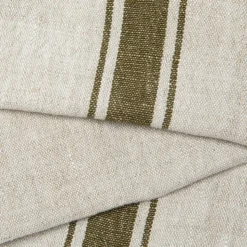 Marseille Napkins in Olive Green & Natural, Set of 4