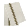 Marseille Tea Towels in Olive Green & Natural, Set of 2