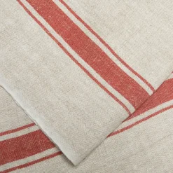 Marseille Tea Towels in Olive Green & Natural, Set of 2