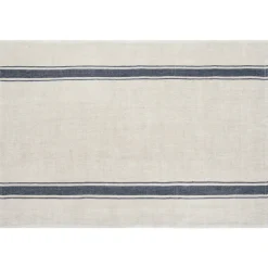 Marseille Tea Towels in Olive Green & Natural, Set of 2