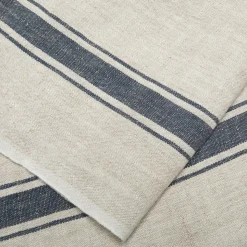 Marseille Tea Towels in Olive Green & Natural, Set of 2