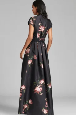 Marta Gown in Noir Blossom
