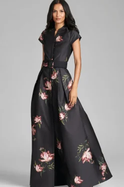 Marta Gown in Noir Blossom